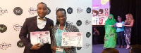 The award winners, Anthony Bells Kafui Kanyi and Christabel Addo