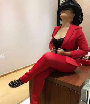 Nadia Buari rocking her beautiful pantsuit