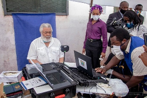 Flt. Lt. Jerry John Rawlings got his card after going through the various processes