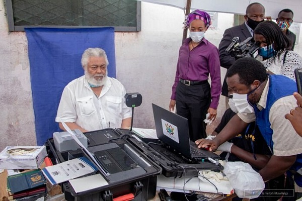 Flt. Lt. Jerry John Rawlings got his card after going through the various processes