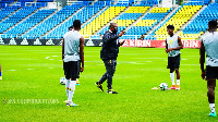 Coach Samuel Paa Kwasi Fabin and his Meteors squad