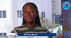 GhanaWeb’s Amma Broni presenting the E-Weekly Wrap