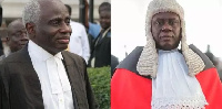 Veteran lawyer, Dr Tsatsu Tsikata (right) and Chief Justice Kwasi Anin-Yeboah