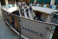 The logo of sponsor Barrick Gold Corporation, PHOTO | REUTERS