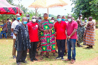 Nana Baffour O. Bediako has (middle)  has commended Vodafone Ghana Foundation for its help