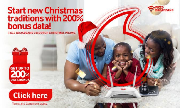 Vodafone customers will enjoy 2 Moorch data before, during, and after Christmas