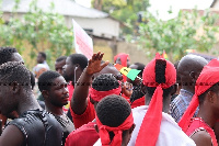 File photo: Some aggrieved workers protesting over unaddressed issues