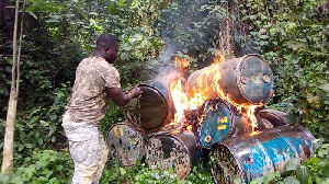 Galamsey Burnt Equipment 88