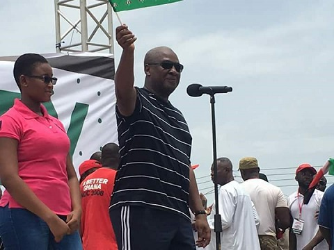 Former President John Dramani Mahama at the NDC