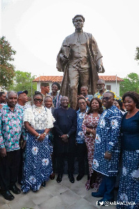 A new statue of Mensah Sarbah was outdoored recently by Vice President, Mahamudu Bawumia