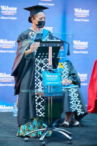 Samia Yaba Nkrumah delivering her commencement address