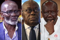 Gabby Asare Otchere-Darko, President Akufo-Addo and Ken Ofori-Atta