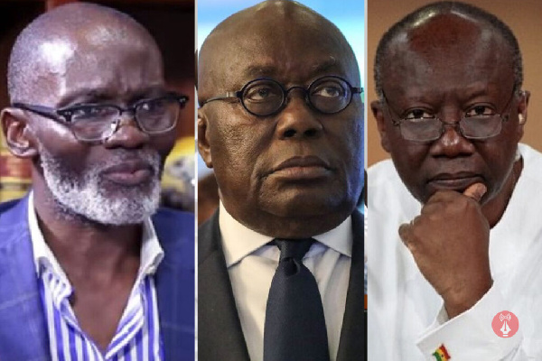 President Akufo-Addo, Ken Ofori-Atta and Gabby Asare Otchere-Darko