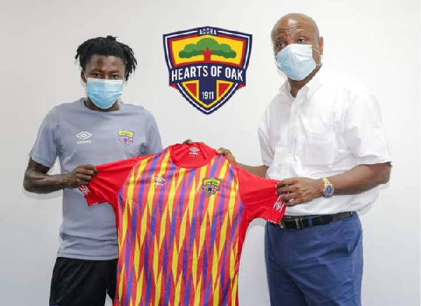 Board Chairman of Accra Hearts of Oak SC, Togbe Afede XIV and midfiielder,