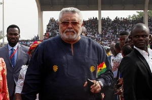 Jerry John Rawlings At Independence Square