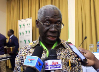 Senior Minister, Yaw Osafo Marfo addressing the media