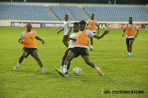 Black Stars practice shooting drills at final training session for Madagascar match