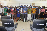 Dr. Albert Antwi- Boasiako with some participants at the event