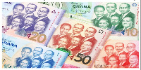 The Ghana cedi began the year trading at GHC5.76 pesewas to a dollar