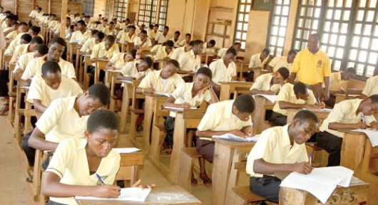 BECE candidates writing exam