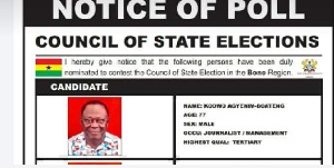 Michael Aidoo, has withdrawn from the Council of State elections race in the Western North Region