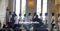 Players of Hearts of Oak at the residence of the Sheikh Osman Nuhu Sharabutu