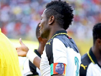 Gyan wore a customized armband yesterday