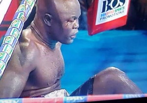 Bukom Banku was badly beaten by his opponent Bastie Samir