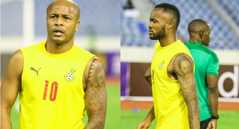 The Ayew brothers, Andre (left) and Jordan