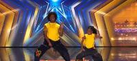 Afronita with Abigail on BGT stage