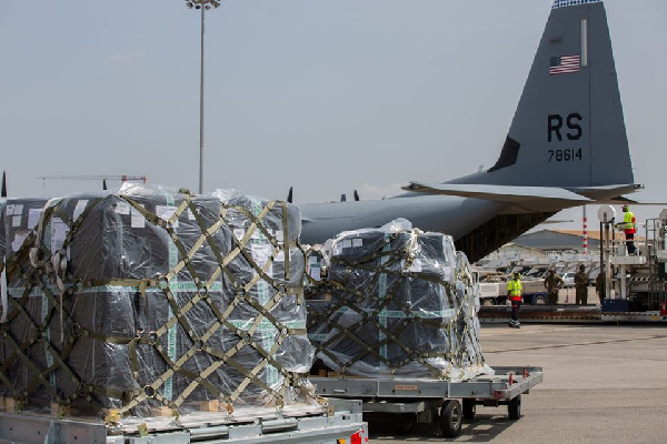 The US medical supplies arrived in Ghana on Friday