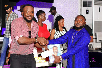 Chribs Drake with comedian DKB at the launch of last months edition of EventGuide Magazine