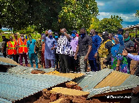 Vice President of Ghana, Dr Mahamudu Bawumia at the scene