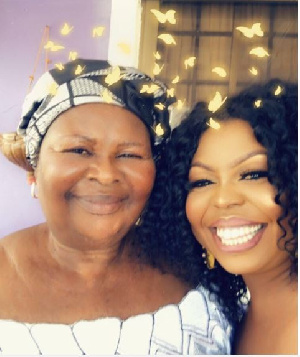 Afia Schwarzenegger and mother