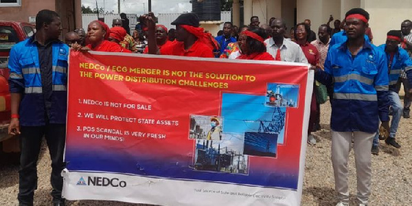 Staff of NEDCo staged a demonstration