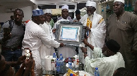 Sheikh Sharubutu with Alhaji Inusah Sally and  loved ones