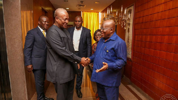 John Mahama and President Nana Addo Dankwa Akufo-Addo