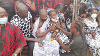 Family of the deceased at the funeral