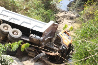 The state of the truck after the incident