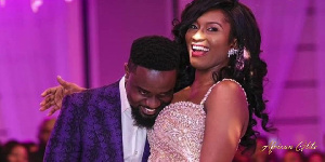 Sarkodie with his wife, Tracy