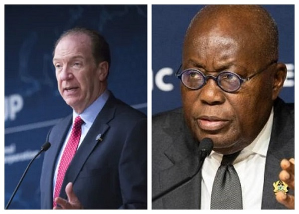 World Bank President, David Malpass and President Akufo-Addo