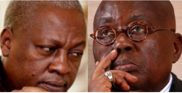 Former President John Dramani Mahama and President Nana Akufo-Addo