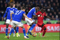 A photo of Black Stars defender, Daniel Amartey in the game against Liverpool