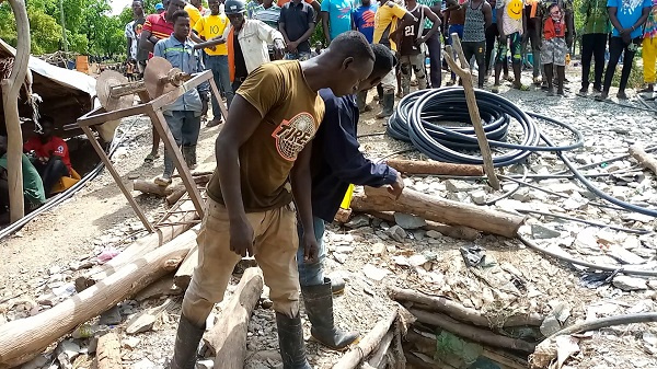 The miners at Moabok got trapped when the rains started