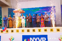 Dr. Bawumia and other stakeholders at the launch National Youth Volunteers Programme