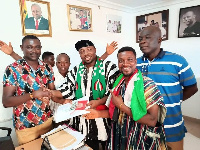 Ibrahim Adams Mununi and his supporters who accompanied him file his nomination