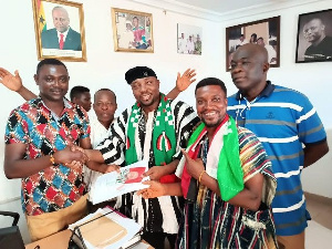 Ibrahim Adams Mununi and his supporters who accompanied him file his nomination