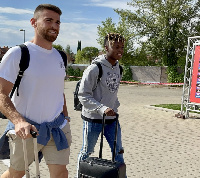 Nico Williams arriving in Spain's national team camp