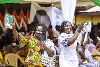 Prof. Jane Naana Opoku Agyemang and the NDC PC for Abirem, Mavis Ama Frimpong