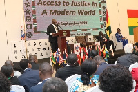 Dr. Mahamudu Bawumia speaking at the 19th Triennial Conference CMJA